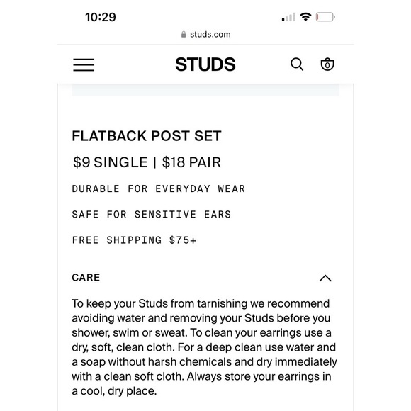 🌸✨NWT STUDS brand - Four Pack of 6 mm Silver Flatback Posts - Picture 4 of 7